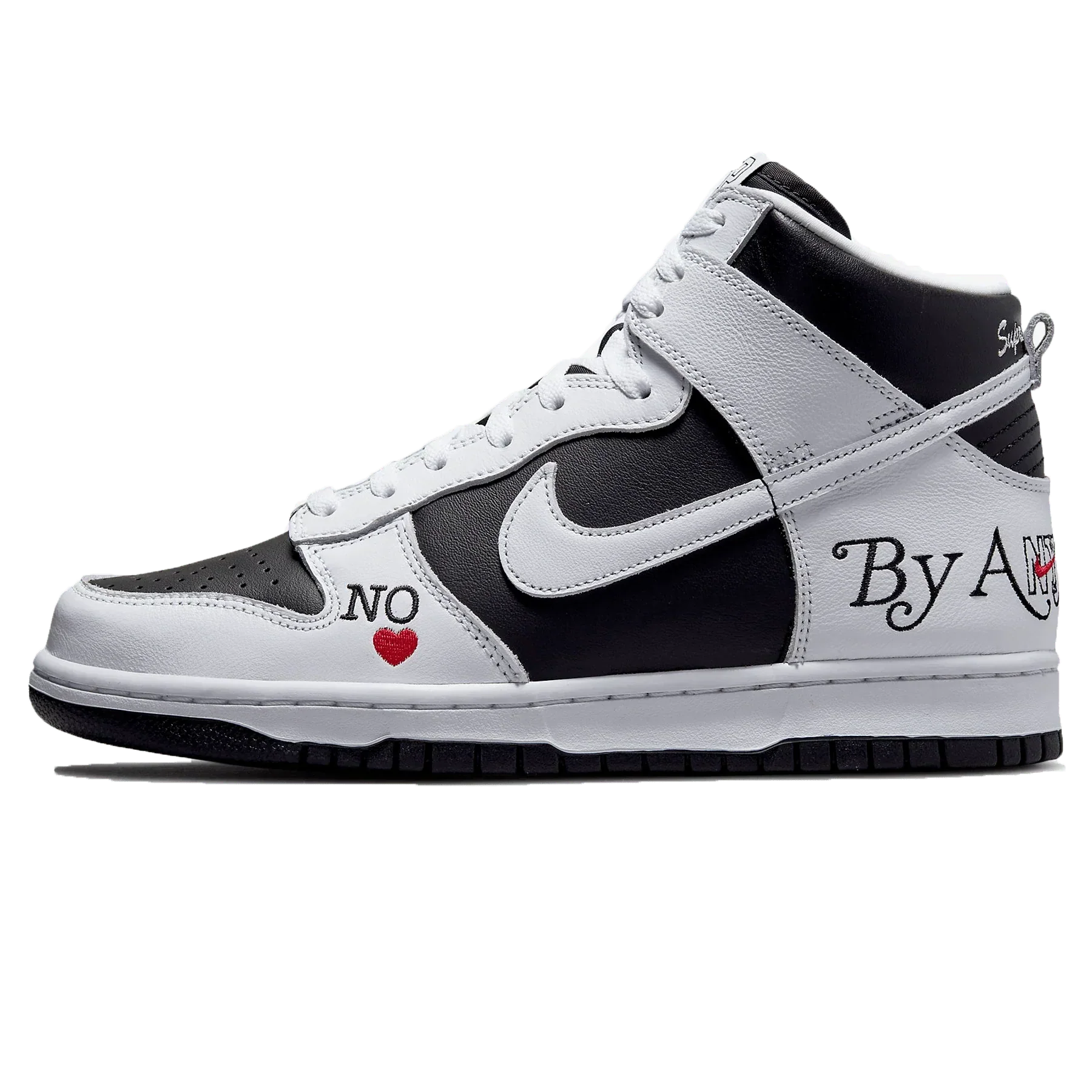 Nike SB x Supreme Dunk High 'By Any Means Black White'