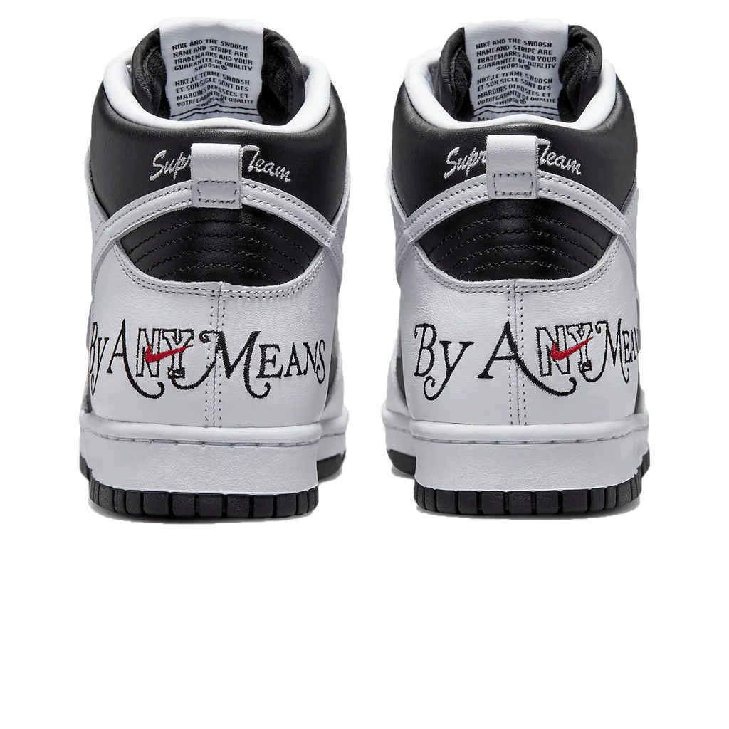 Nike SB x Supreme Dunk High 'By Any Means Black White'