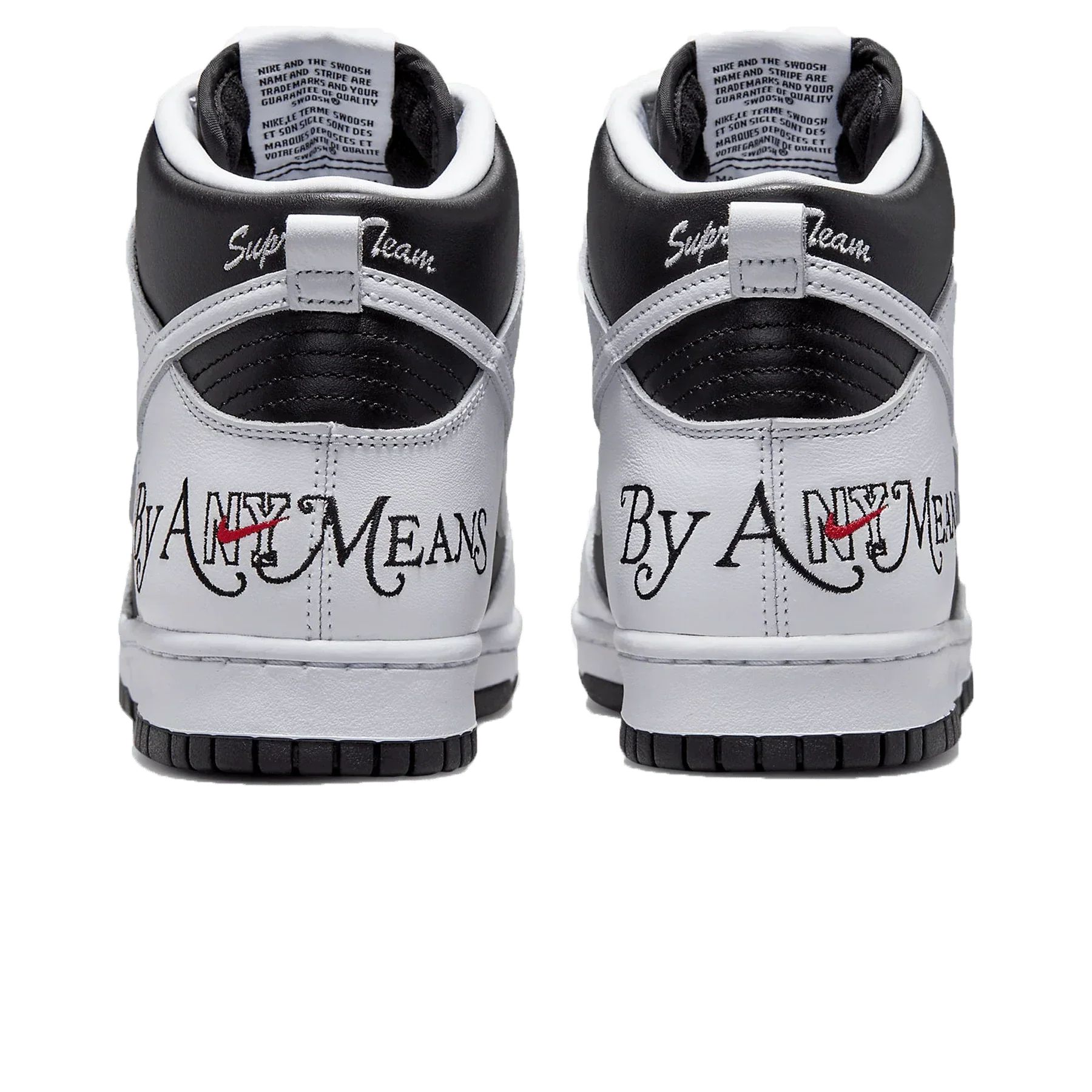 Nike SB x Supreme Dunk High 'By Any Means Black White'